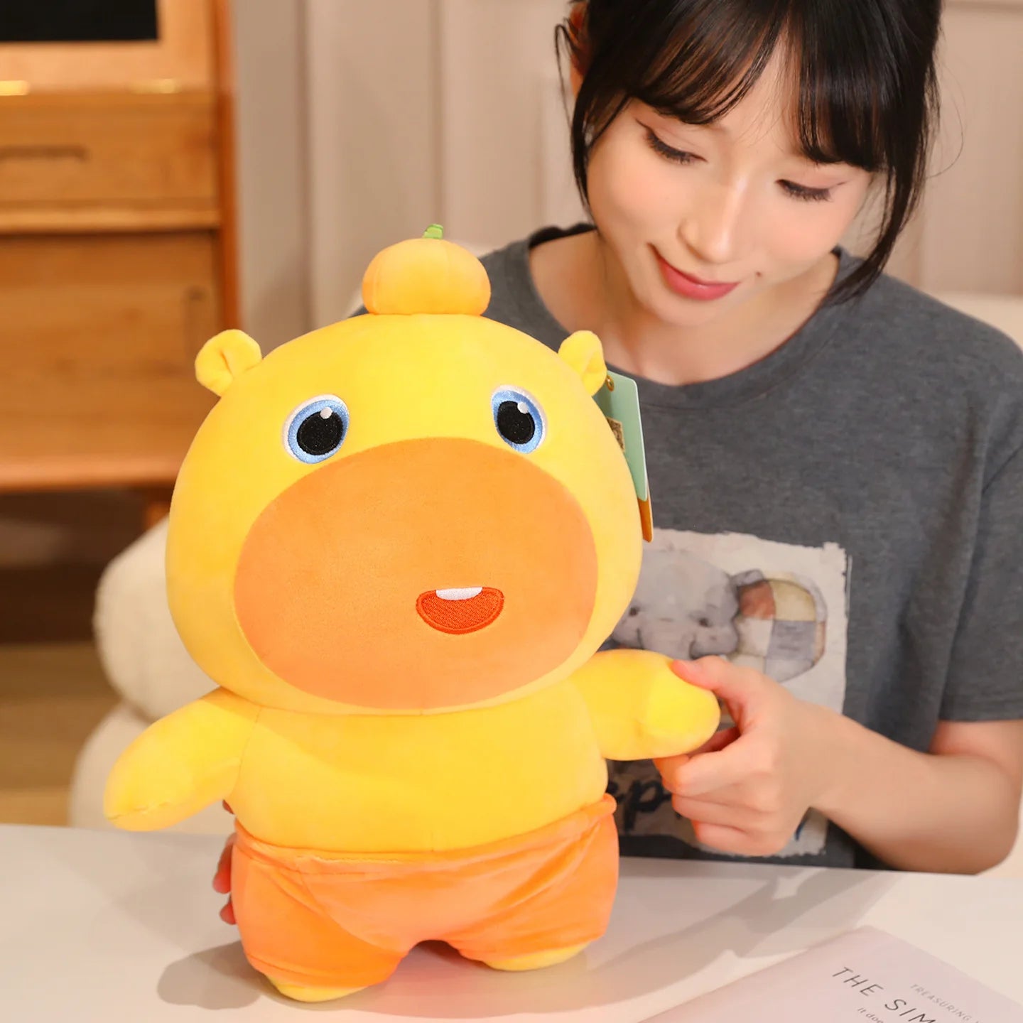 Authentic Capybara Lulu Plush Toy Doll Super Soft Cute Stuffed Animal Toys for Gifts