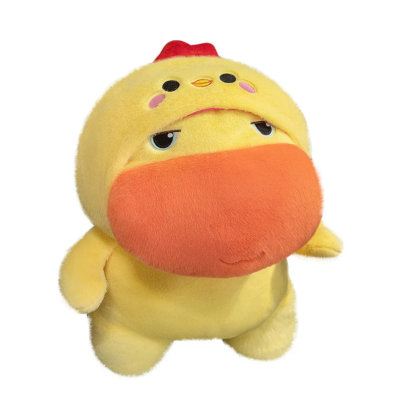 Cuddly Sassy Duck Plush Cute Cotton Duck Stuffed Animal in Bear/Unicorn/Chicken Outfit