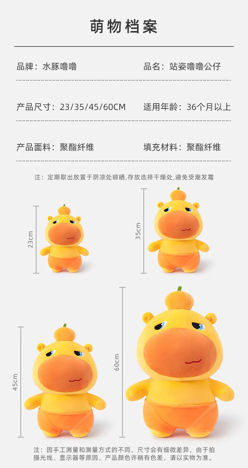 Genuine Capybara Lulu Plush Toy Pendants Backpack Keychain Pendants Dolls Kawaii Capybara Lulu Stuffed Toys Girls Borthday Gifts