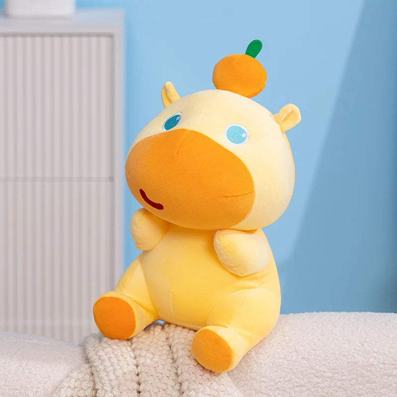 New Chubby Cartoon Lulu Capybara Plush Toy Cozy Funny Capybara Keychain Schoolbag Hanging Decoration
