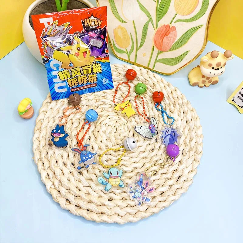 Pokemon Figures Blind Bag Box Acrylic Pendant Keychain
