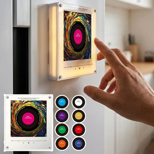 Auto Rotate Touch Magnetic Music Box Night Light Vinyl Record Player