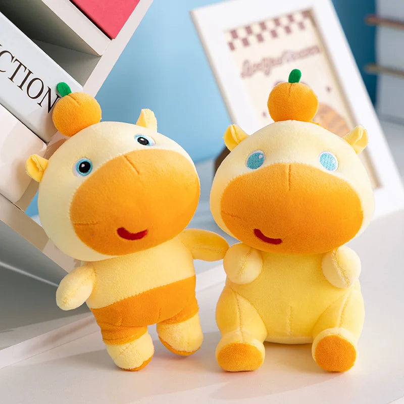 New Chubby Cartoon Lulu Capybara Plush Toy Cozy Funny Capybara Keychain Schoolbag Hanging Decoration