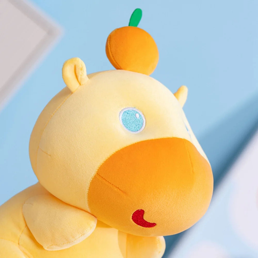 New Chubby Cartoon Lulu Capybara Plush Toy Cozy Funny Capybara Keychain Schoolbag Hanging Decoration