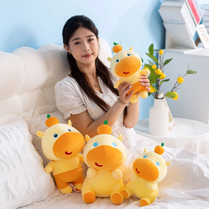 New Chubby Cartoon Lulu Capybara Plush Toy Cozy Funny Capybara Keychain Schoolbag Hanging Decoration