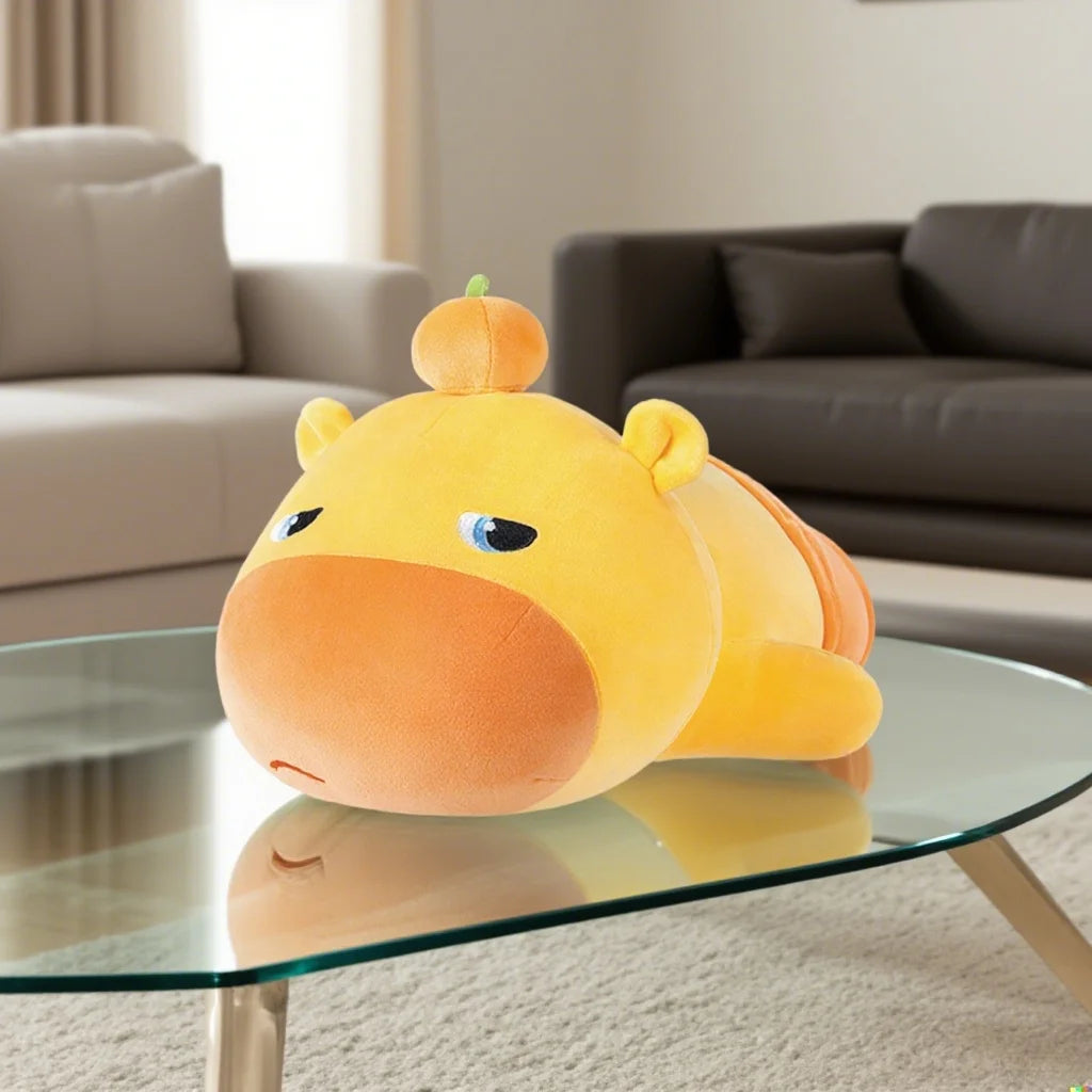 Hot Sale Anime Capybara LuLu Plush Toys Chubby Cartoon Animal Throw Pillow Soft Soothing Sleeping Pillow Kawaii Home Decor
