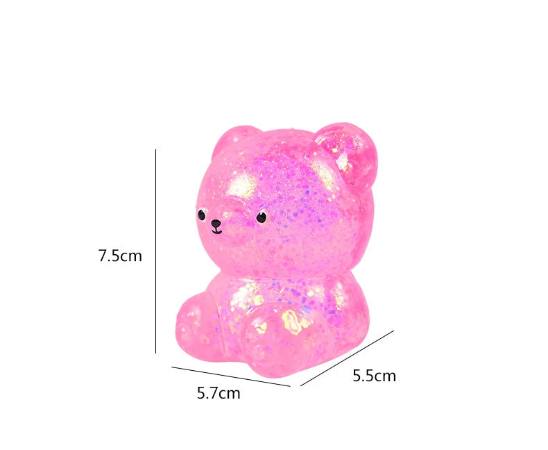 Cute Fidget Bear Toy Squishys Glitter Bear