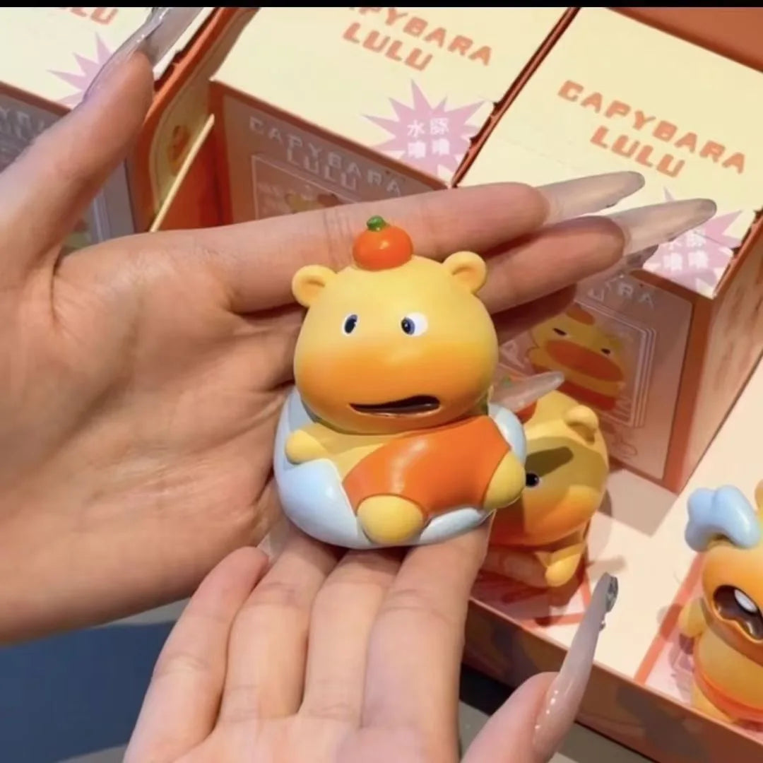 New Cute Capybara Lulu Blind Box Super Kawaii Trendy Cartoon Chat Stickers Figure Desktop Ornament Dolls Girl High Quality Gifts