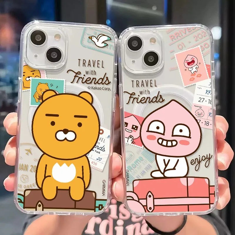 Akaoes Friends Mag safe Magnetic Phone Case Ultra 5G Soft