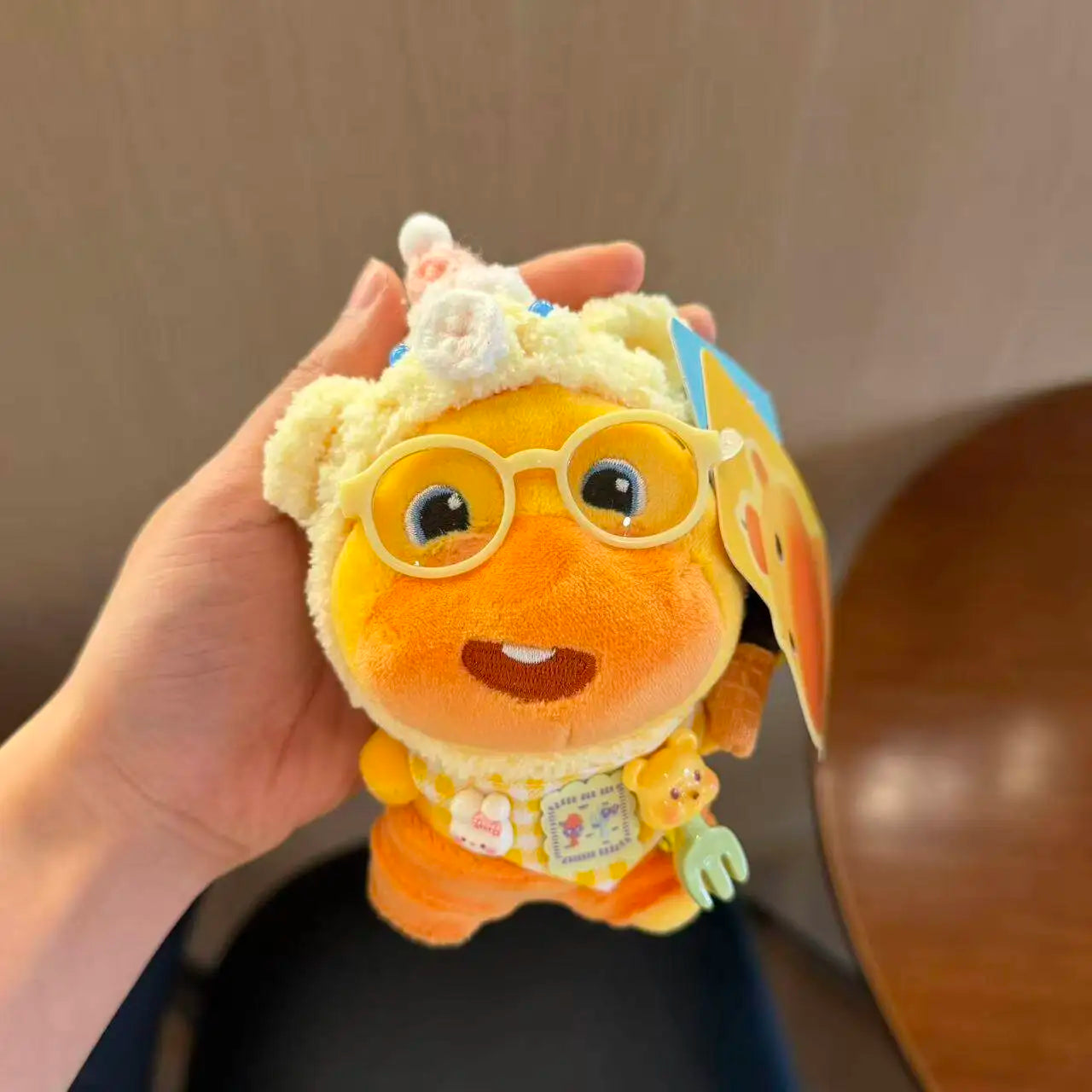 Genuine cute capybara lulu bag pendant cartoon cute yellow plush doll keychain pendant Bag Charm gift for girlfriend