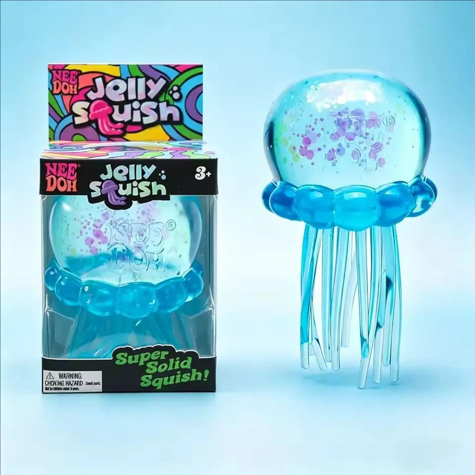 Squishies Nee Doh Jellyfish  Squish Toy Fidget Toy, Water Sensory Soft Jelly Squeeze Stress Relief Fidget Toy