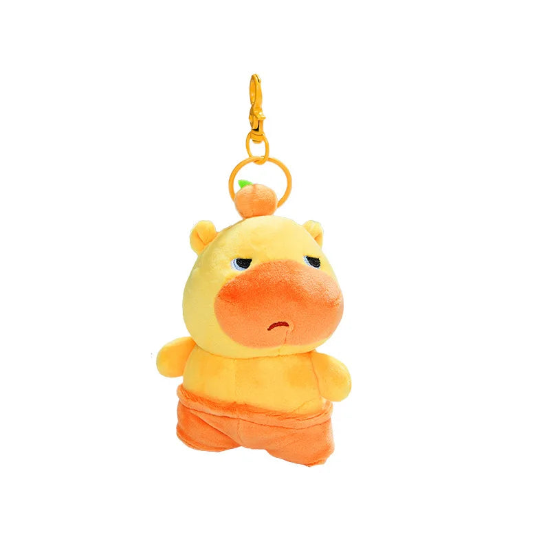 Genuine Capybara Lulu Plush Toy Pendants Backpack Keychain Pendants Dolls Kawaii Capybara Lulu Stuffed Toys Girls Borthday Gifts