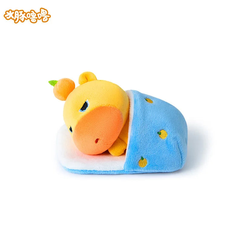 Kawaii Lulu Pendant Genuine Capybara Lulu Large Plush Student Backpack Keychain Peripheral Pendant Gift