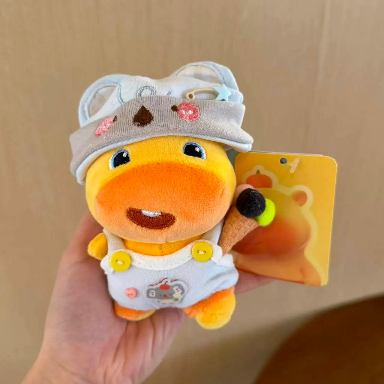 Genuine cute capybara lulu bag pendant cartoon cute yellow plush doll keychain pendant Bag Charm gift for girlfriend