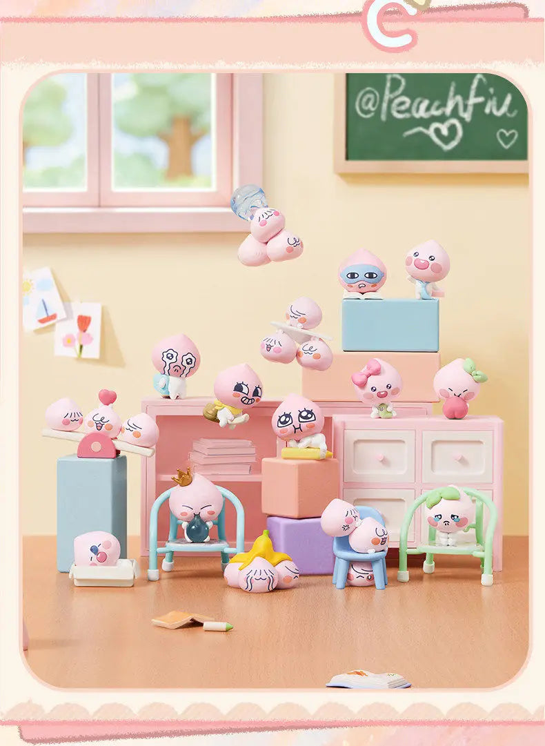 Apeach 3-in-1 Mini Figure Blind Box Cute Peach Character Model Kawaii Collectible Toy Desk Ornament Gifts