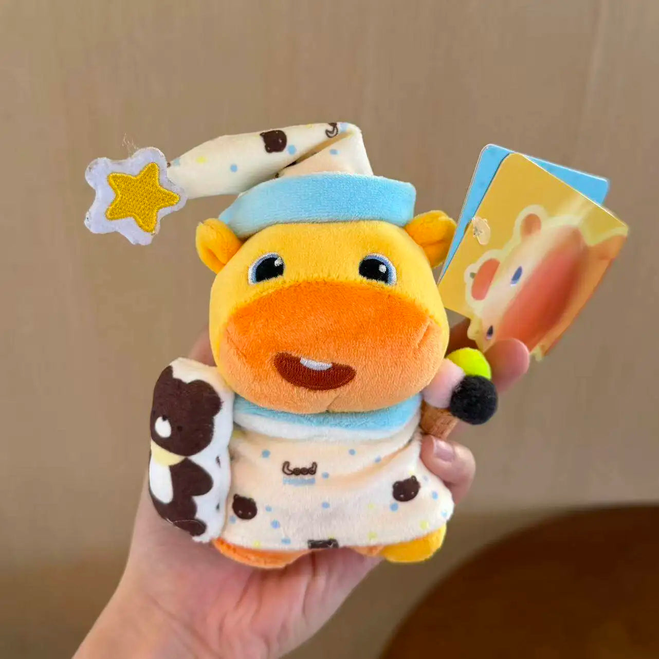 Genuine cute capybara lulu bag pendant cartoon cute yellow plush doll keychain pendant Bag Charm gift for girlfriend