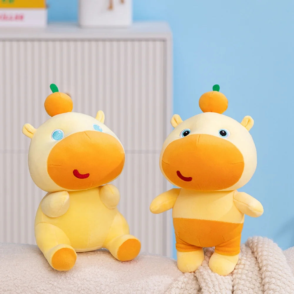 New Chubby Cartoon Lulu Capybara Plush Toy Cozy Funny Capybara Keychain Schoolbag Hanging Decoration