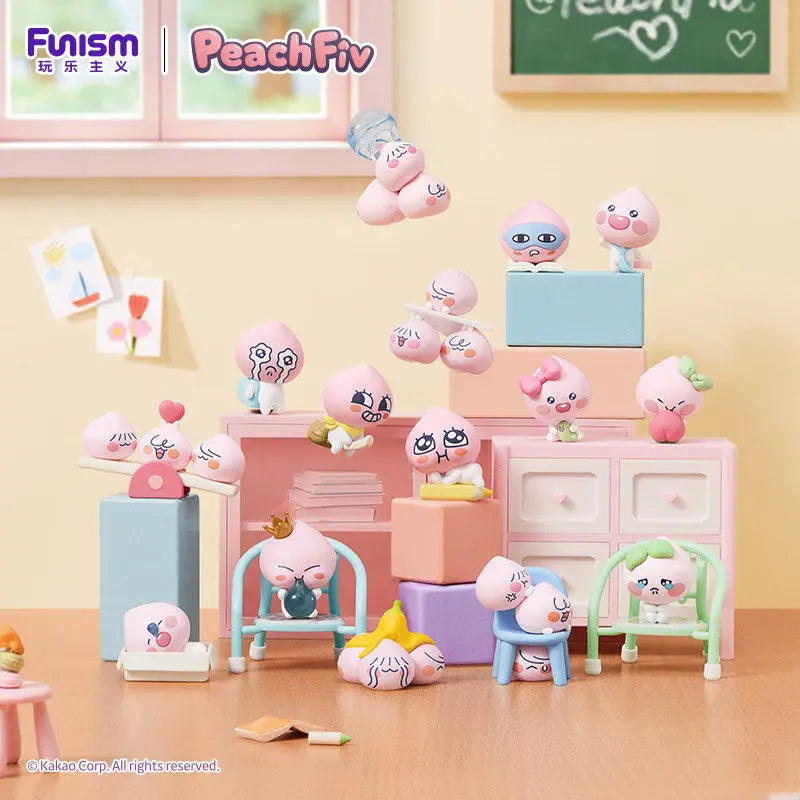 Apeach 3-in-1 Mini Figure Blind Box Cute Peach Character Model Kawaii Collectible Toy Desk Ornament Gifts