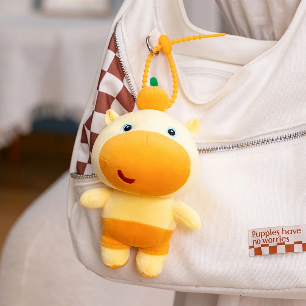 New Chubby Cartoon Lulu Capybara Plush Toy Cozy Funny Capybara Keychain Schoolbag Hanging Decoration