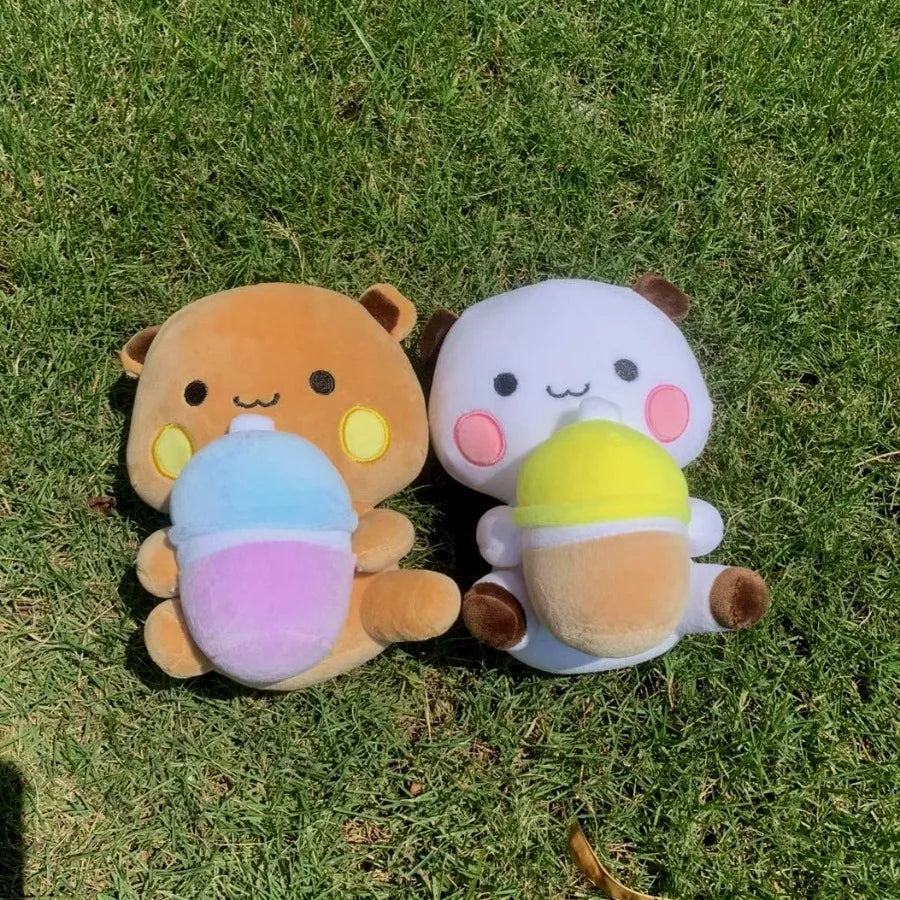 Cute Bubu Dudu Plush Toy Milk Bubble Tea Plushie Yier Panda Bear Doll