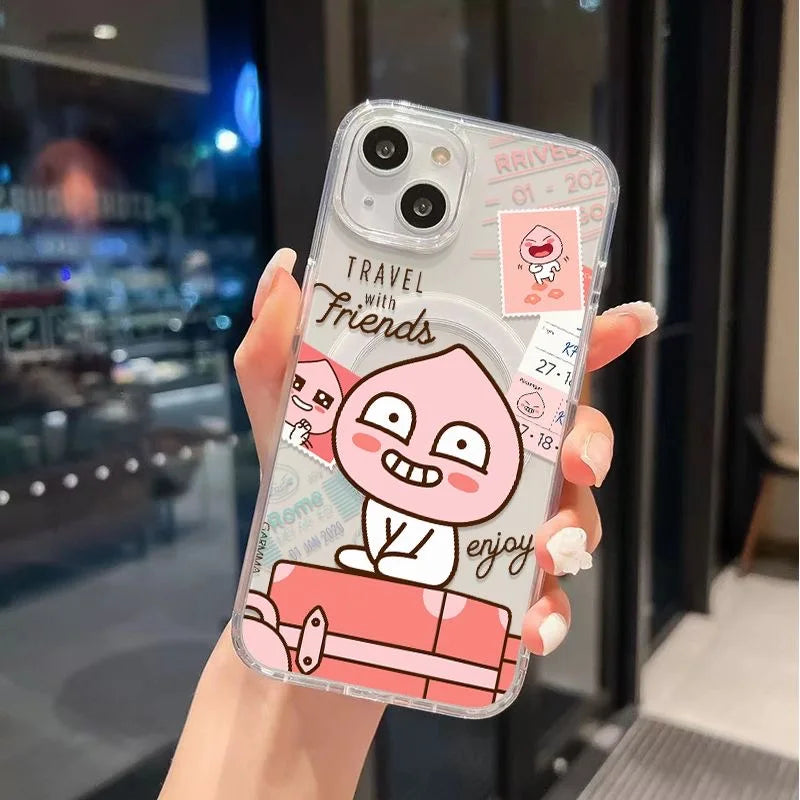 Akaoes Friends Mag safe Magnetic Phone Case Ultra 5G Soft