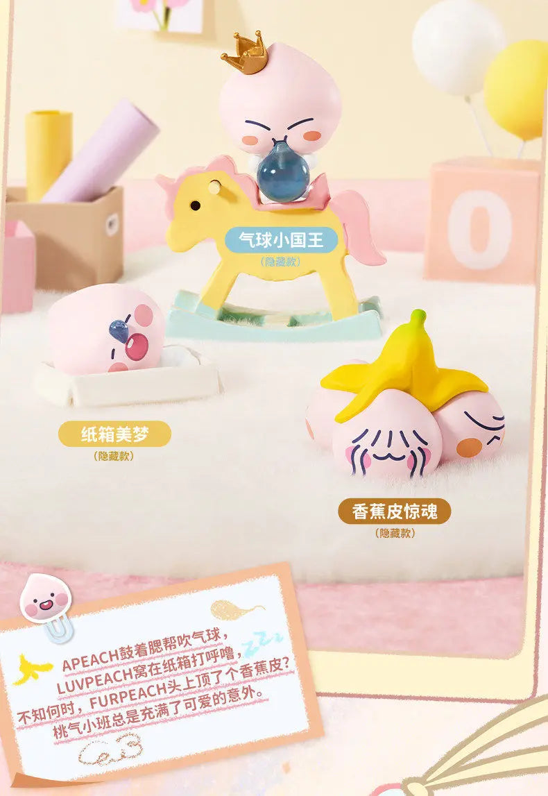 Apeach 3-in-1 Mini Figure Blind Box Cute Peach Character Model Kawaii Collectible Toy Desk Ornament Gifts