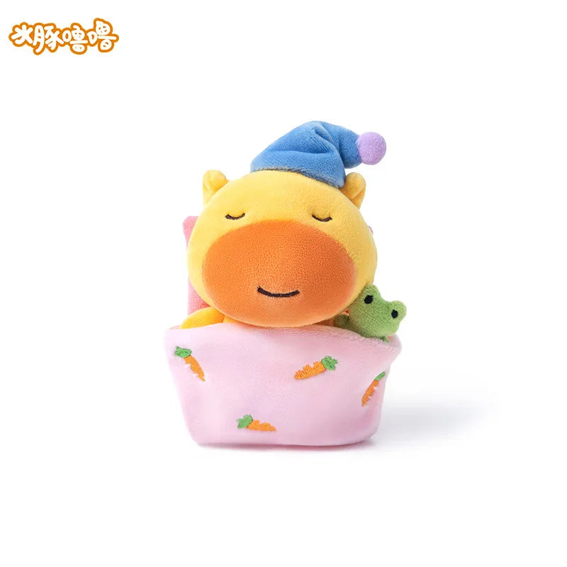 Genuine Capybara Lulu Plush Toy Pendants Backpack Keychain Pendants Dolls Kawaii Capybara Lulu Stuffed Toys Girls Borthday Gifts