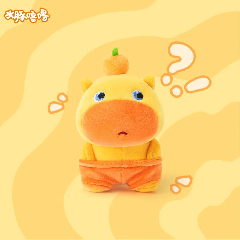 Genuine Capybara Lulu Plush Toy Pendants Backpack Keychain Pendants Dolls Kawaii Capybara Lulu Stuffed Toys Girls Borthday Gifts