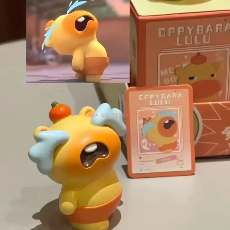 New Cute Capybara Lulu Blind Box Super Kawaii Trendy Cartoon Chat Stickers Figure Desktop Ornament Dolls Girl High Quality Gifts