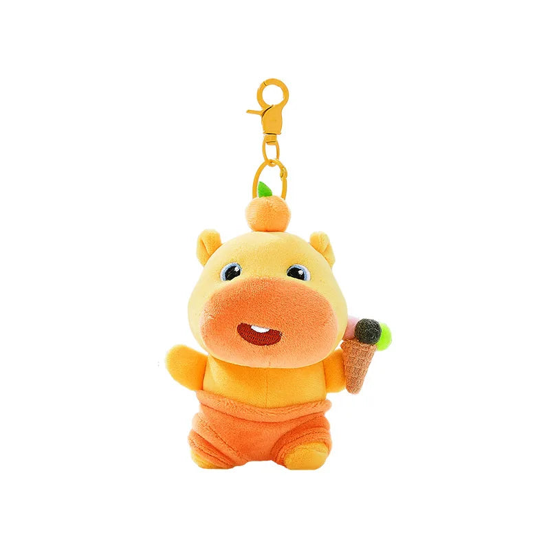 Genuine Capybara Lulu Plush Toy Pendants Backpack Keychain Pendants Dolls Kawaii Capybara Lulu Stuffed Toys Girls Borthday Gifts