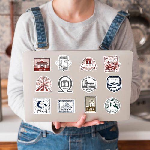 10/50PCS Vintage Passport Stamps Stickers - LuLu Loves to Travel