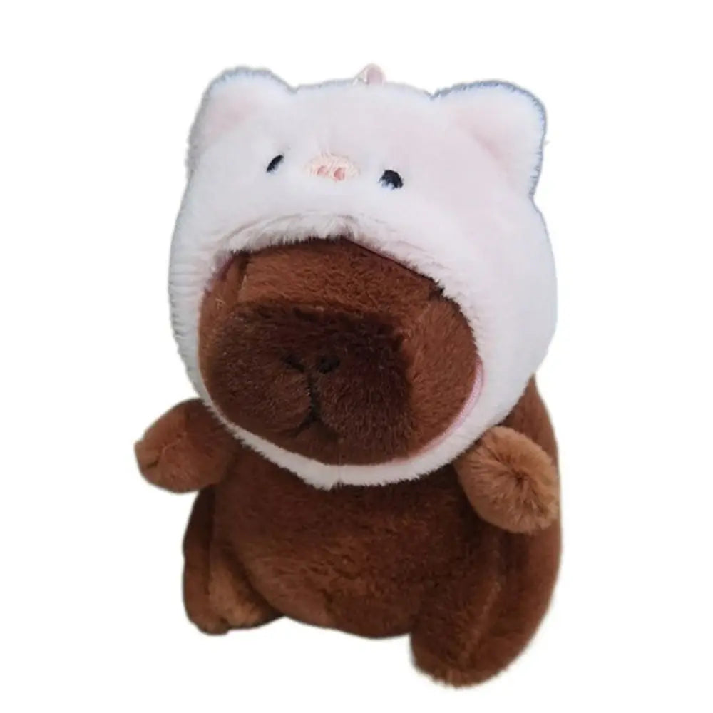 Plush Cocoa Cat Snapper Keychain Snapper Head Set Keychain Exquisite Cute Schoolbag Pendant Japanese Soft Cute Doll Pendant