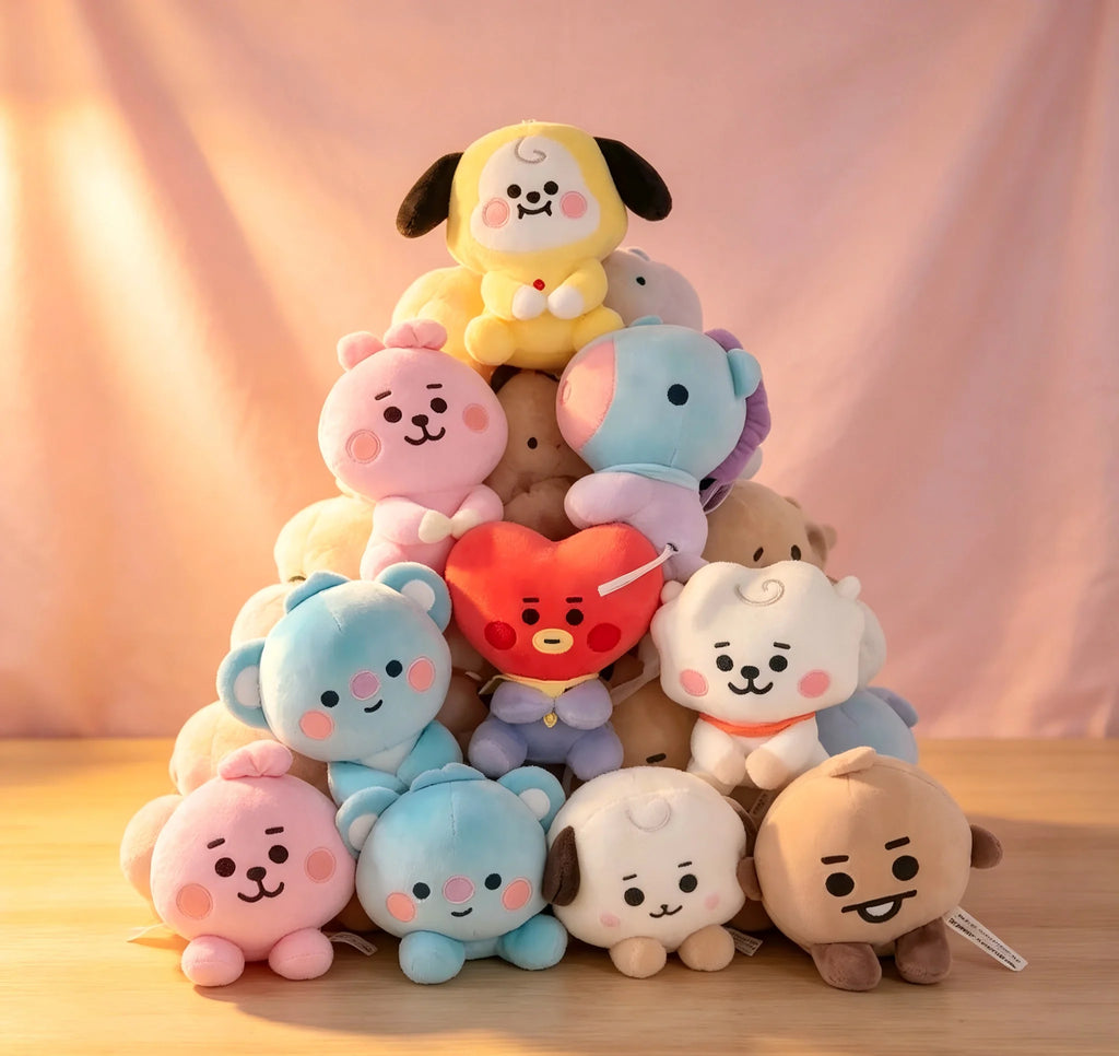 BT21-Chimmy Cooky Koya Shooky Tata Anime Cute Cartoon Keychain Backpack