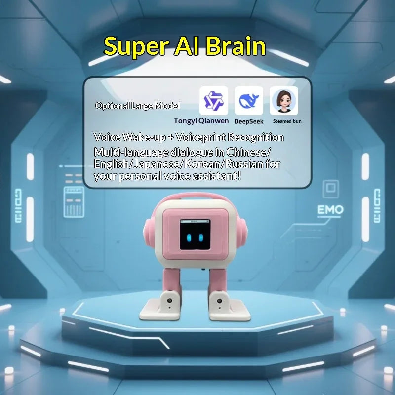 Electronic AI  Accompanying EMO Robot Toy