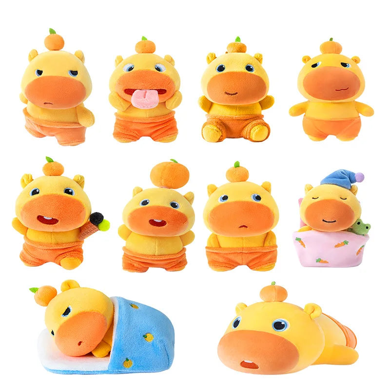 Genuine Capybara Lulu Plush Toy Pendants Backpack Keychain Pendants Dolls Kawaii Capybara Lulu Stuffed Toys Girls Borthday Gifts