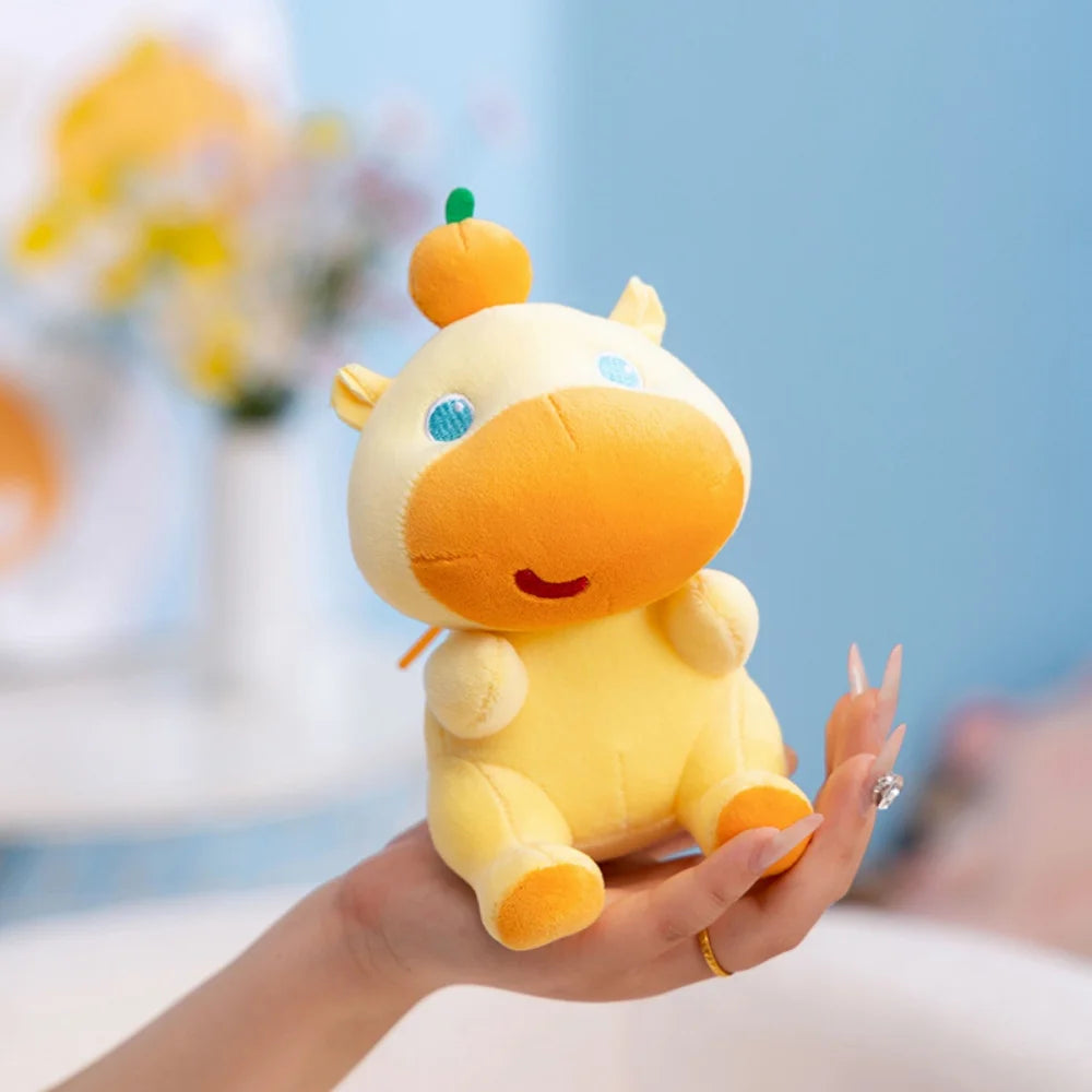 New Chubby Cartoon Lulu Capybara Plush Toy Cozy Funny Capybara Keychain Schoolbag Hanging Decoration