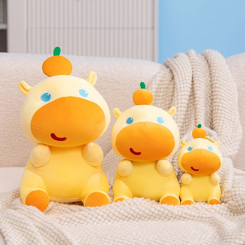 New Chubby Cartoon Lulu Capybara Plush Toy Cozy Funny Capybara Keychain Schoolbag Hanging Decoration
