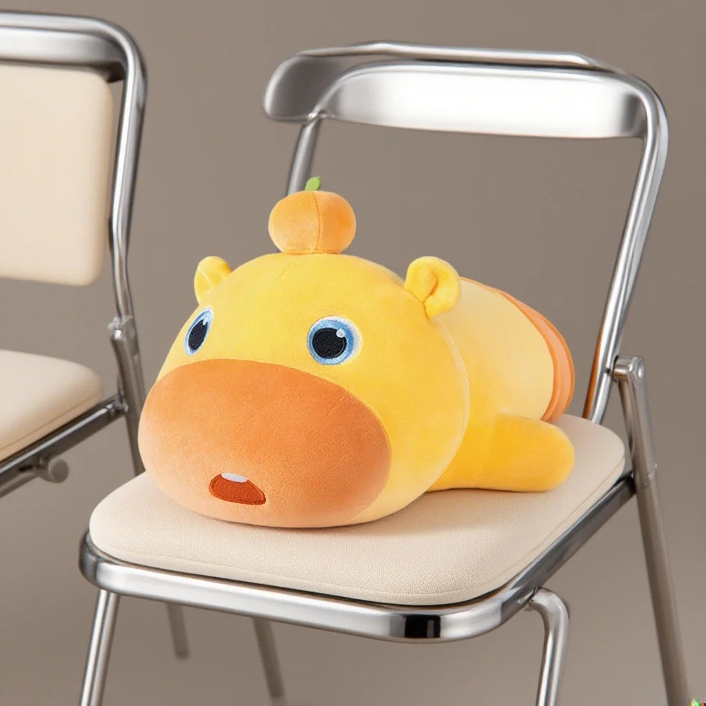 Hot Sale Anime Capybara LuLu Plush Toys Chubby Cartoon Animal Throw Pillow Soft Soothing Sleeping Pillow Kawaii Home Decor