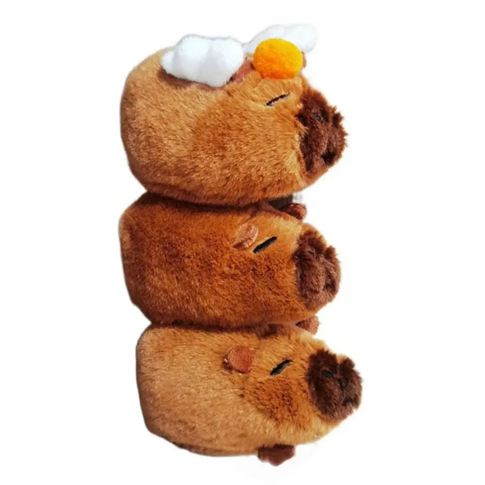 Plush Cocoa Cat Snapper Keychain Snapper Head Set Keychain Exquisite Cute Schoolbag Pendant Japanese Soft Cute Doll Pendant