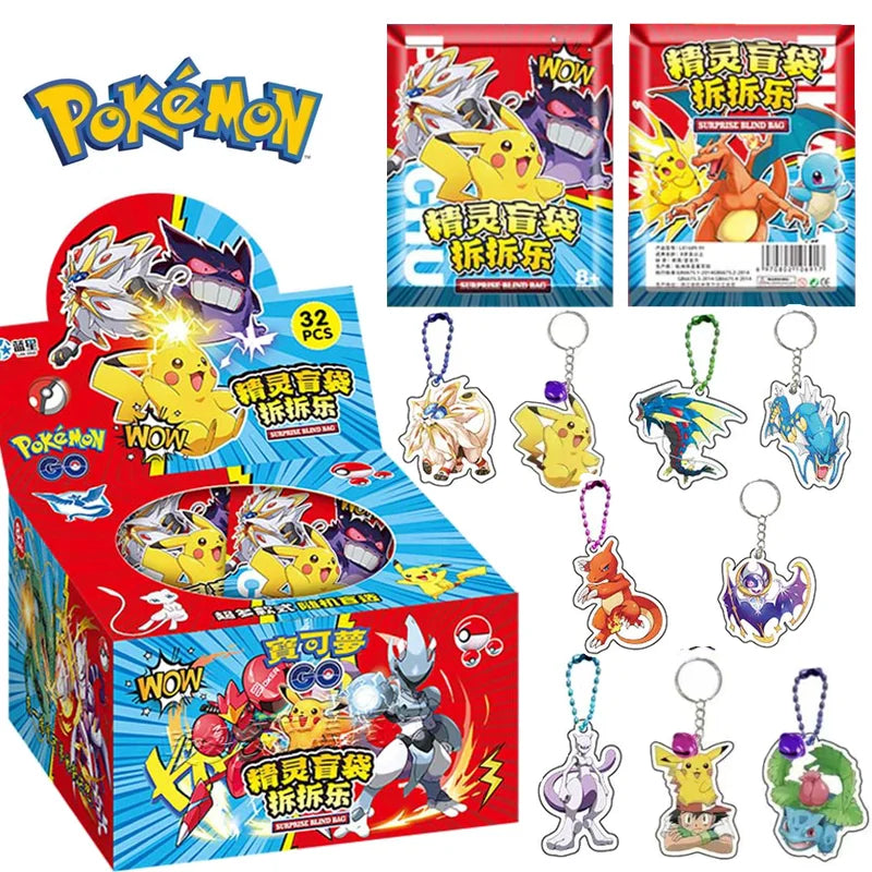 Pokemon Figures Blind Bag Box Acrylic Pendant Keychain