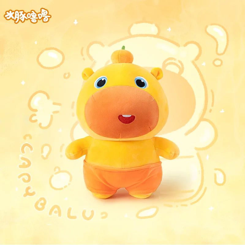 Genuine Capybara Lulu Plush Toy Pendants Backpack Keychain Pendants Dolls Kawaii Capybara Lulu Stuffed Toys Girls Borthday Gifts