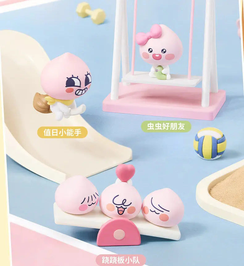 Apeach 3-in-1 Mini Figure Blind Box Cute Peach Character Model Kawaii Collectible Toy Desk Ornament Gifts