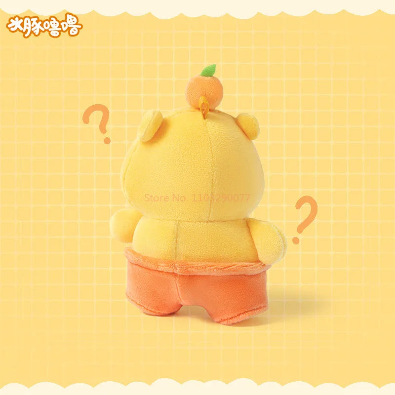 Genuine Capybara Lulu Plush Toy Pendants Backpack Keychain Pendants Dolls Kawaii Capybara Lulu Stuffed Toys Girls Borthday Gifts