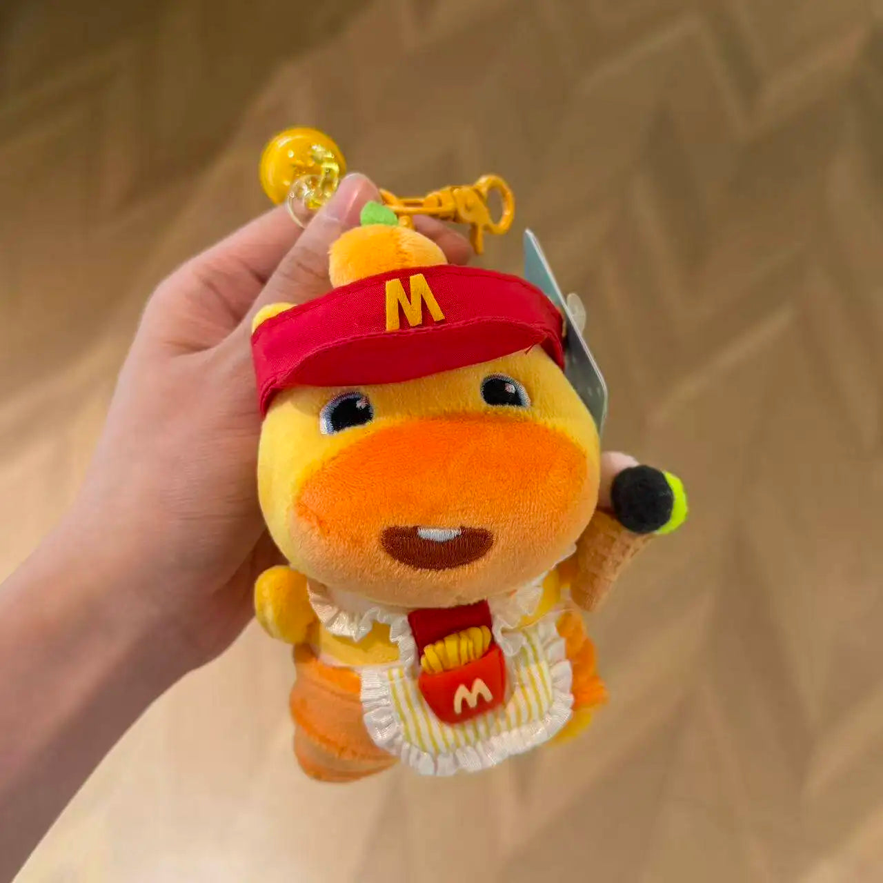 Genuine cute capybara lulu bag pendant cartoon cute yellow plush doll keychain pendant Bag Charm gift for girlfriend