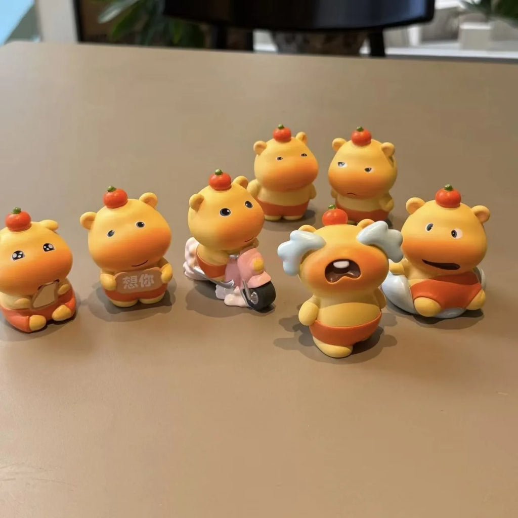New Cute Capybara Lulu Blind Box Super Kawaii Trendy Cartoon Chat Stickers Figure Desktop Ornament Dolls Girl High Quality Gifts
