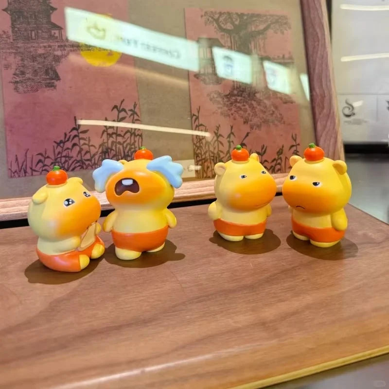 New Cute Capybara Lulu Blind Box Super Kawaii Trendy Cartoon Chat Stickers Figure Desktop Ornament Dolls Girl High Quality Gifts