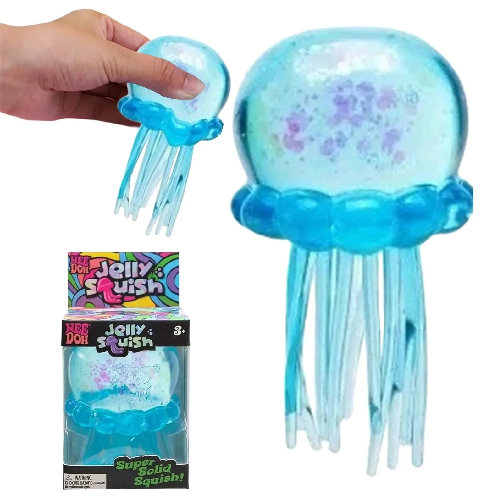 Squishies Nee Doh Jellyfish  Squish Toy Fidget Toy, Water Sensory Soft Jelly Squeeze Stress Relief Fidget Toy